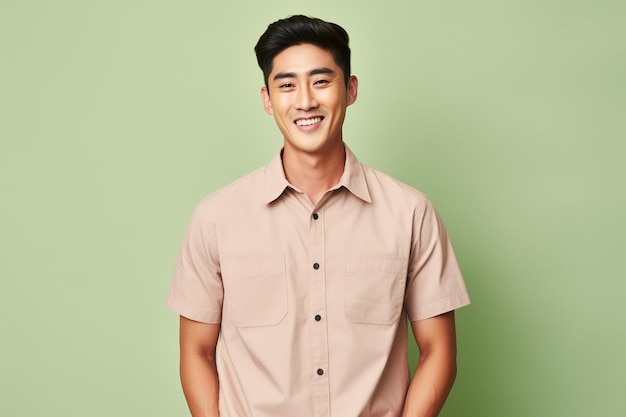 Un homme asiatique portant une mode à double poche