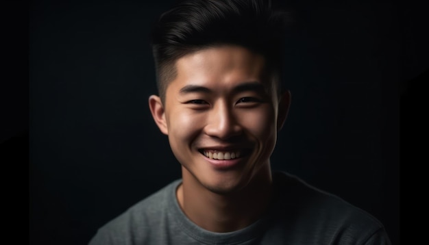 Homme asiatique souriant regardant la caméra