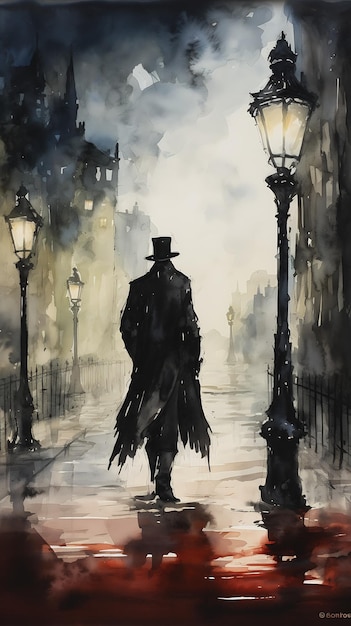 L'homme au manteau noir