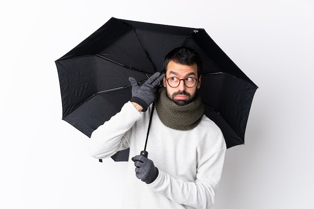 Homme au parapluie