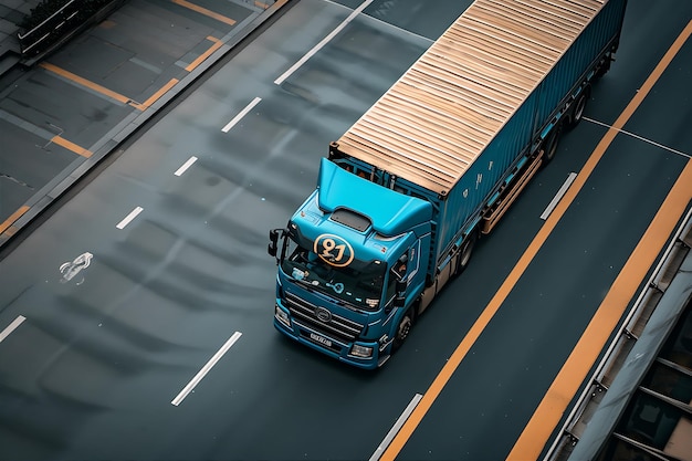 Photo l'homme au volant d'un camion