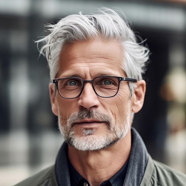 Un Homme Aux Cheveux Longs Et Un Bonnet Se Tient Devant Un Immeuble