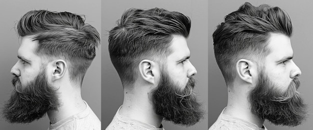 L'homme aux cheveux longs et à la barbe