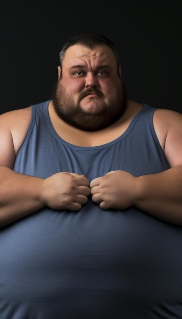 Photo un homme avec une barbe et une chemise qui dit non