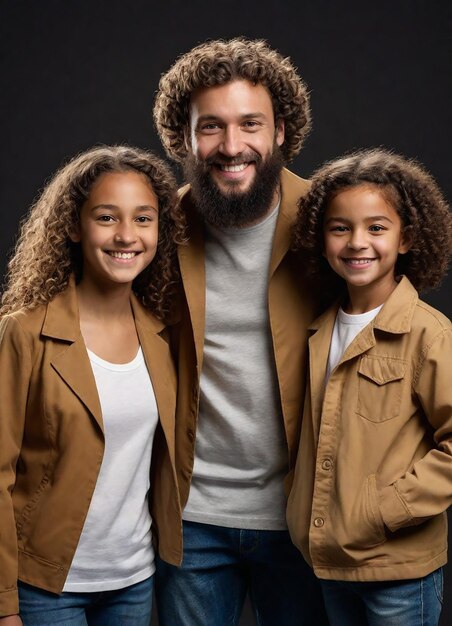 Photo un homme avec une barbe et une fille portant un chapeau