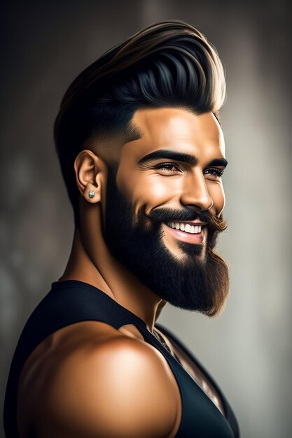 Photo l'homme à la barbe a généré ai