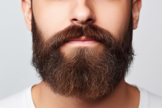 Un homme avec une barbe et une moustache