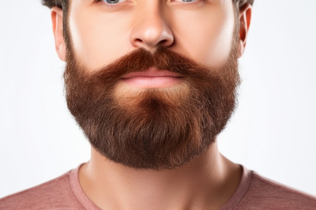 Un homme avec une barbe et une moustache