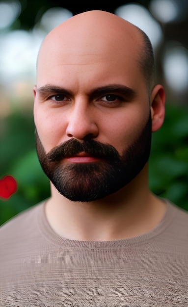 Photo homme avec une barbe et une moustache