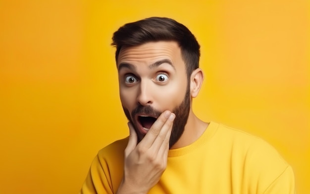 Un homme avec une barbe sur son visage