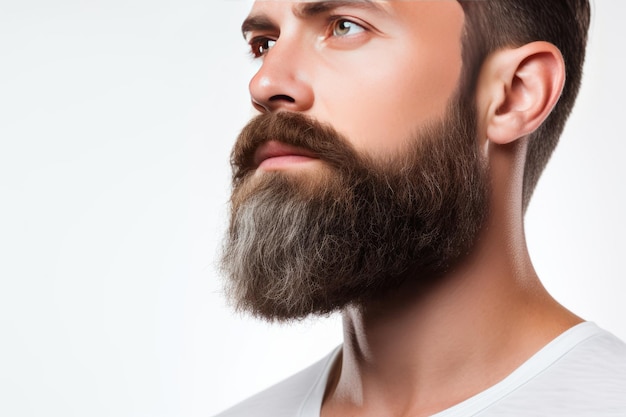 Un homme avec une barbe sur son visage