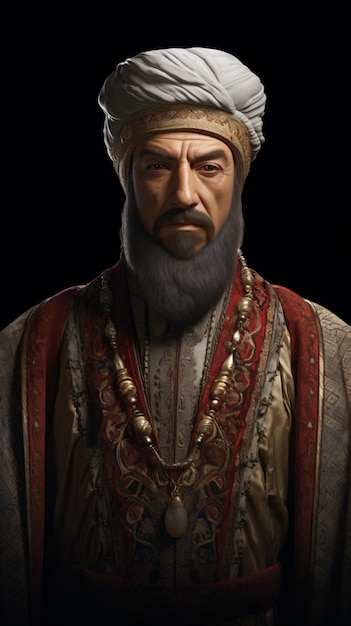 Photo un homme avec une barbe et un turban