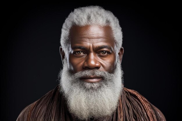 un homme avec une barbe et une veste en cuir