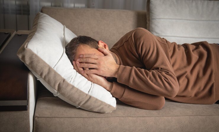Photo homme caucasien stressé dépression stress
