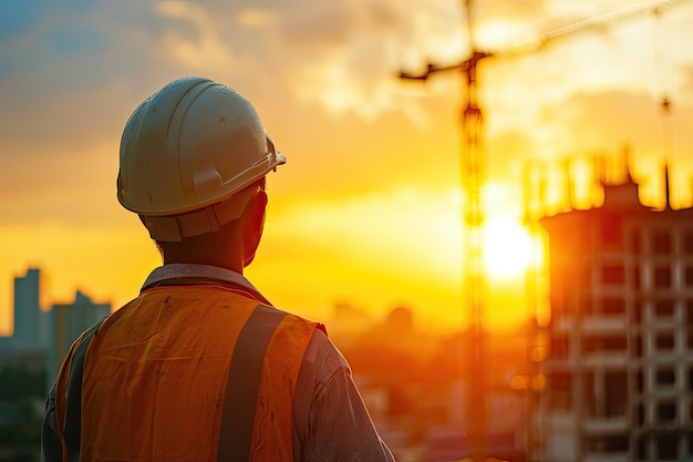 Un homme sur le chantier