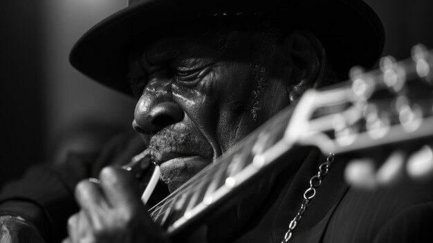 Photo un homme avec un chapeau et fumant une pipe