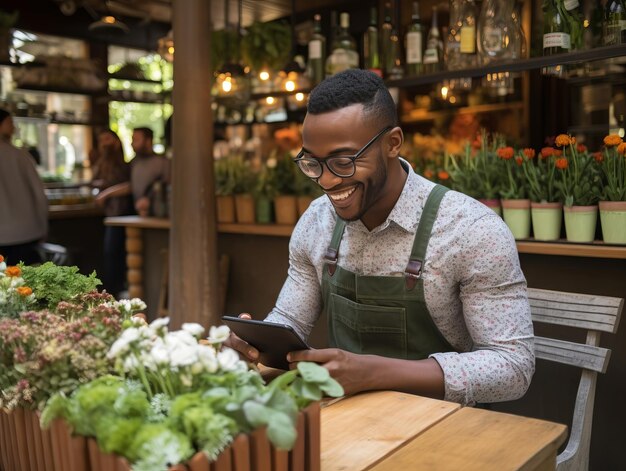 homme de Colombie utilisant un smartphone pour la communication en ligne