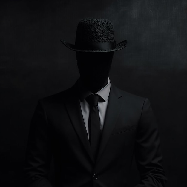 Tête homme noire, tête polystyrène feutrine noire, tête à chapeaux.