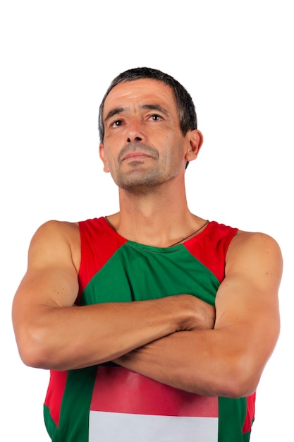 Homme coureur portugais d'âge moyen