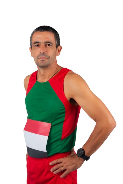 Homme coureur portugais d'âge moyen