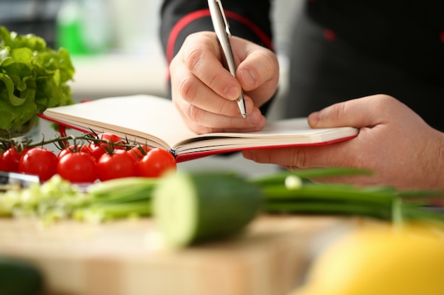 Homme, Écriture, cahier, cuisine