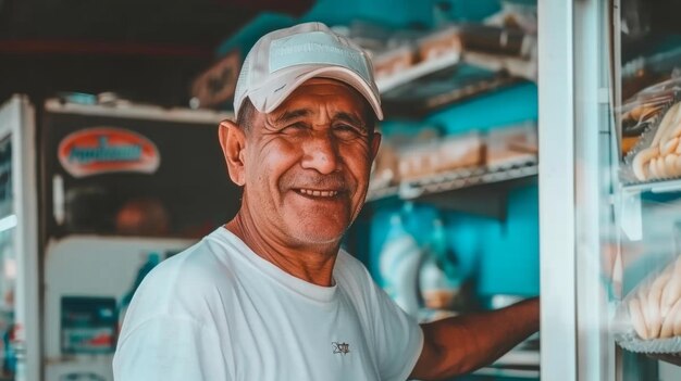 un homme dans une boulangerie