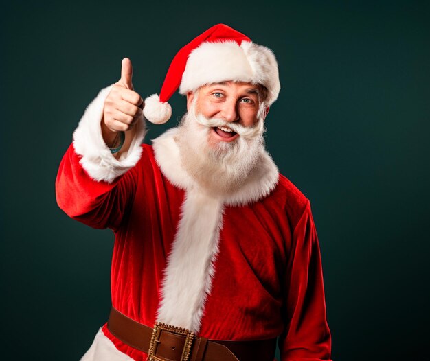 Photo un homme déguisé en père noël.