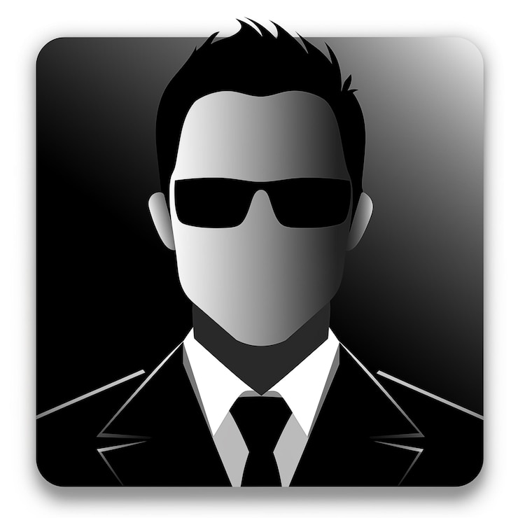 Photo l'homme du bouton de l'icône