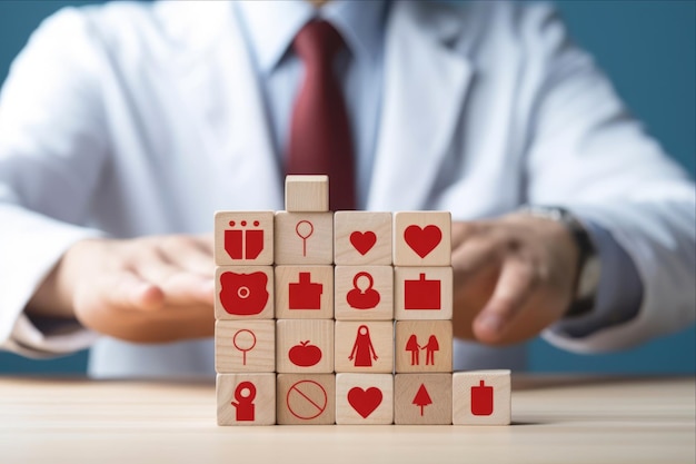 Photo un homme est assis à une table avec un puzzle qui dit cœur et d'autres choses