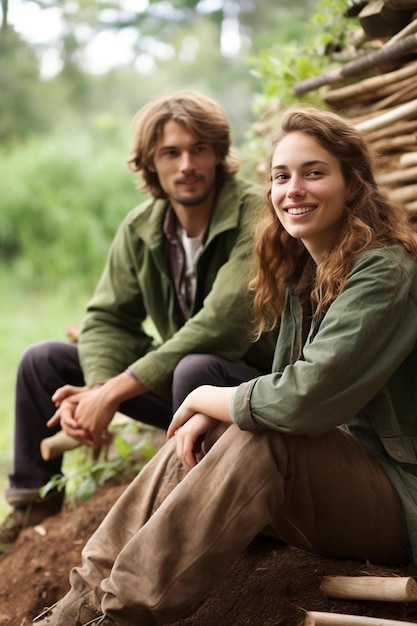 un homme et une femme assis l'un à côté de l'autre