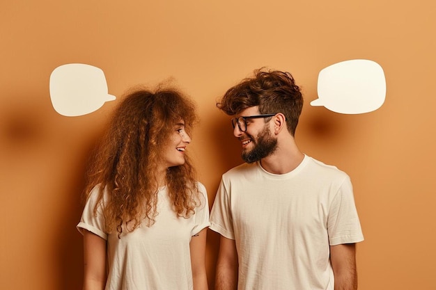 Photo un homme et une femme debout l'un à côté de l'autre