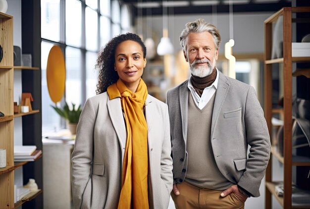 Un homme et une femme debout côte à côte