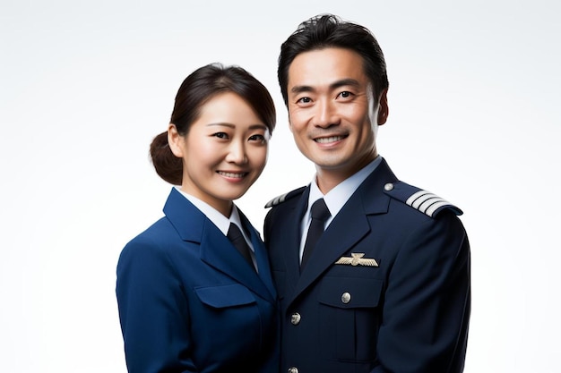 Photo un homme et une femme posent pour une photo avec le pilote