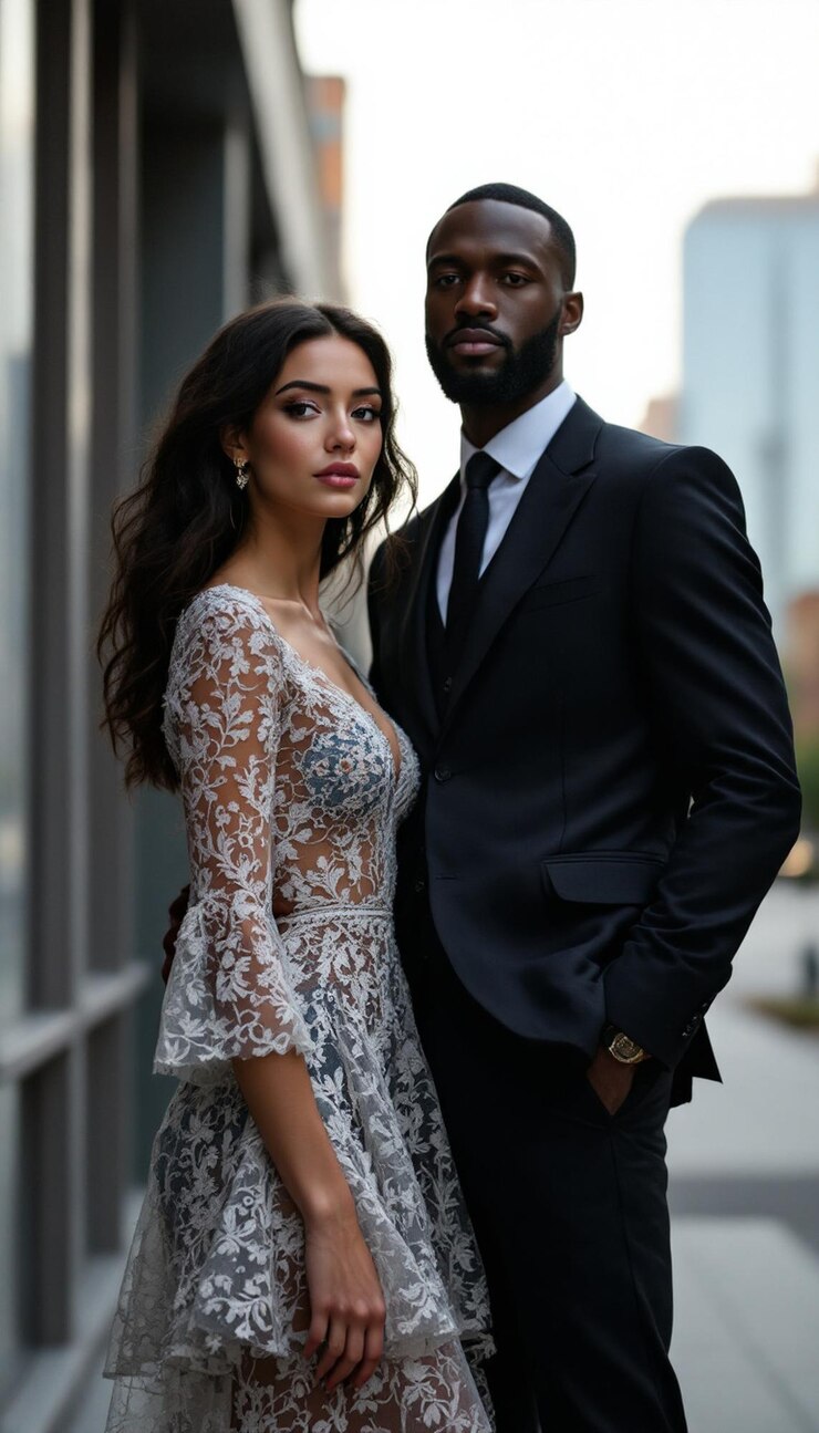 un homme et une femme posent pour une photo