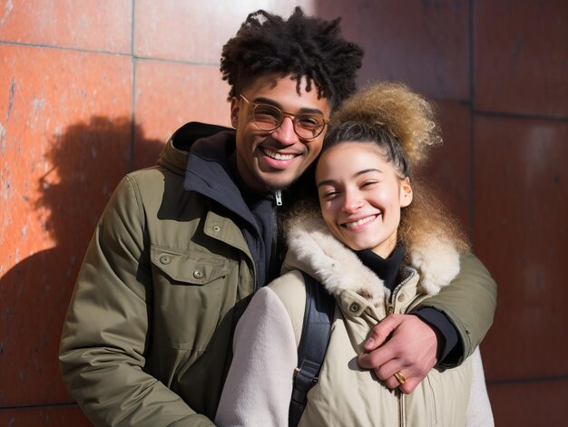 Photo un homme et une femme posent pour une photo