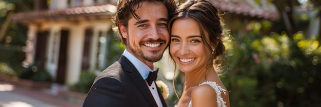 Un homme et une femme posent pour une photo