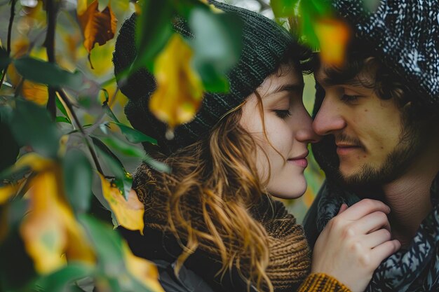 Un homme et une femme sous un arbre