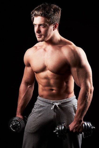 Photo homme de fitness musclé sexy