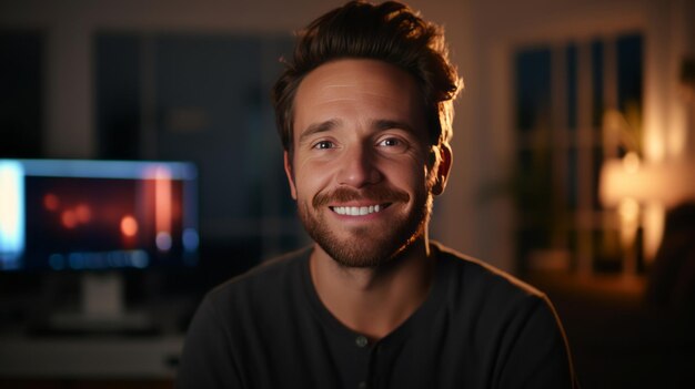 Homme sur le fond du bureau Portrait d'homme