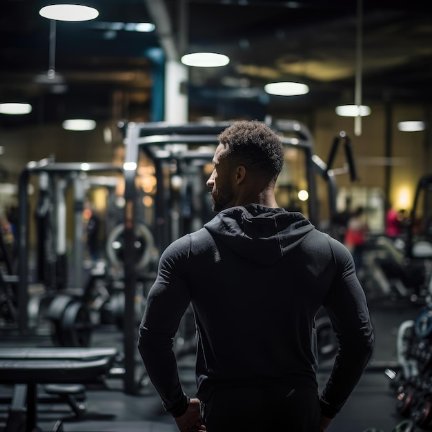 un homme en forme qui s'entraîne dans un gymnase