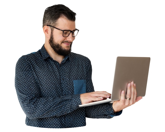 L'homme heureux élément png fond transparent