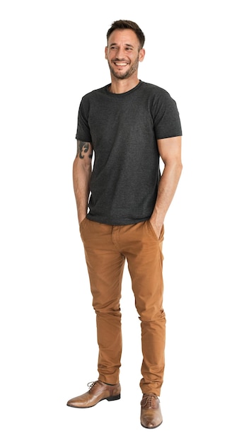L'homme heureux élément png fond transparent