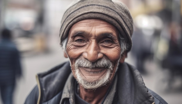 Homme indien souriant regardant la caméra