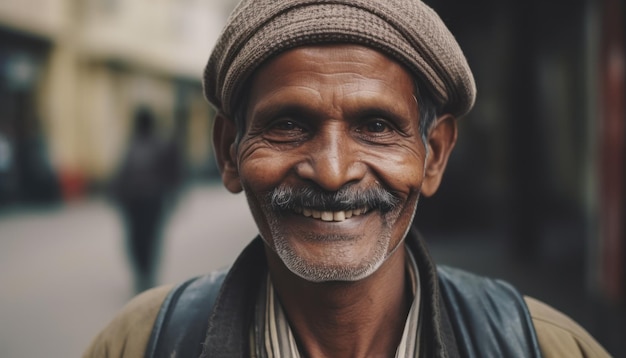 Homme indien souriant regardant la caméra