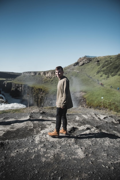 Photo homme en islande