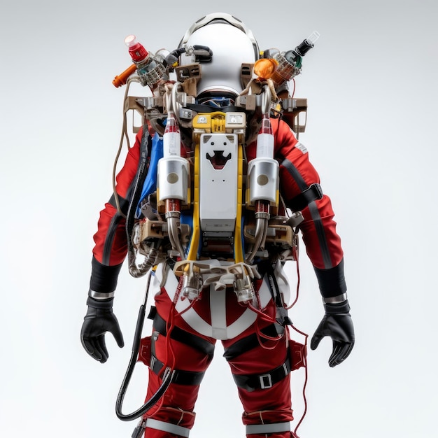 Un homme avec un jet pack sur le dos