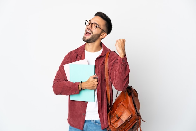 Homme jeune étudiant isolé