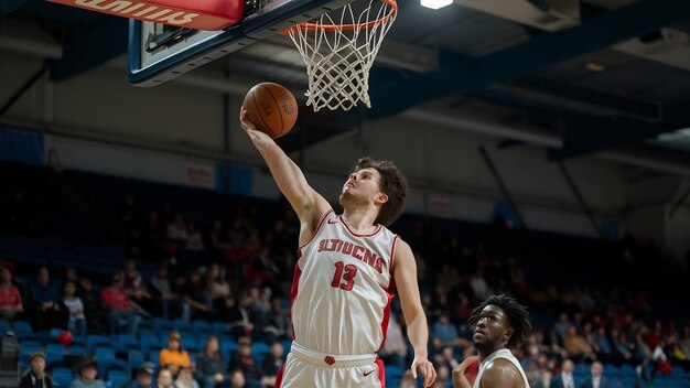 Photo un homme jouant au basket.