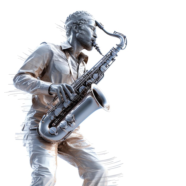 Photo un homme jouant du saxophone