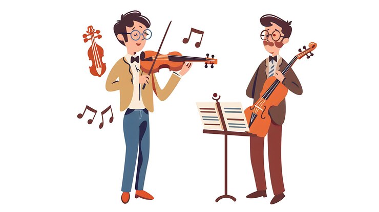 Photo un homme jouant du violon et d'un violon